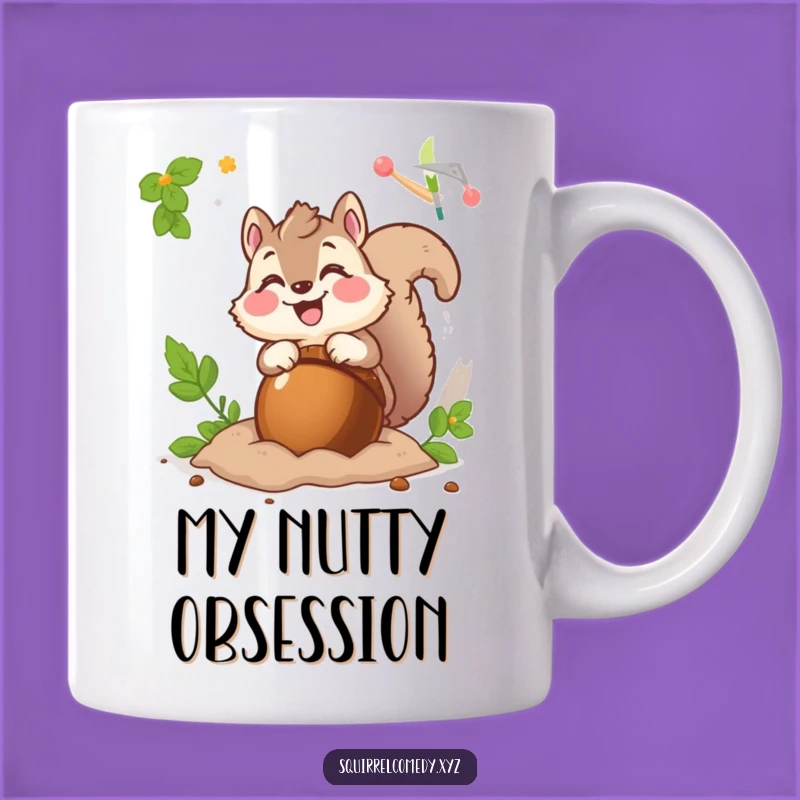 Funny Squirrel Burying Acorn Mug: A Hilarious Treasure Hoarding Gift