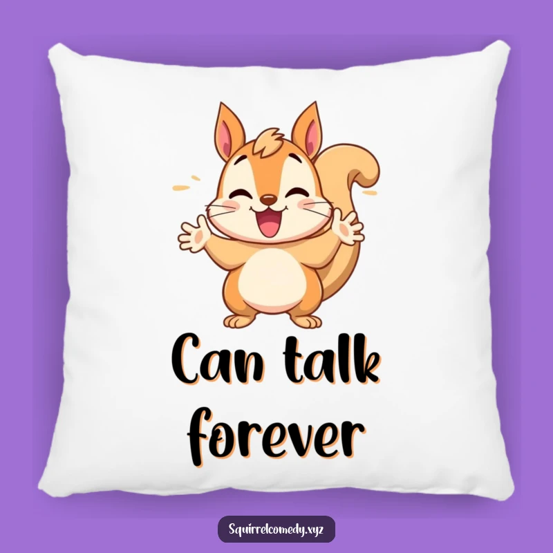 Funny Pillow: Energetic Squirrel - Comfy Decor for Lively Personalities