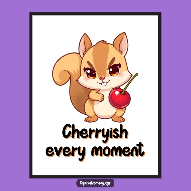 Free Printable Wall Art: Mischievous Squirrel Thief Art - Funny Downloadable Decor