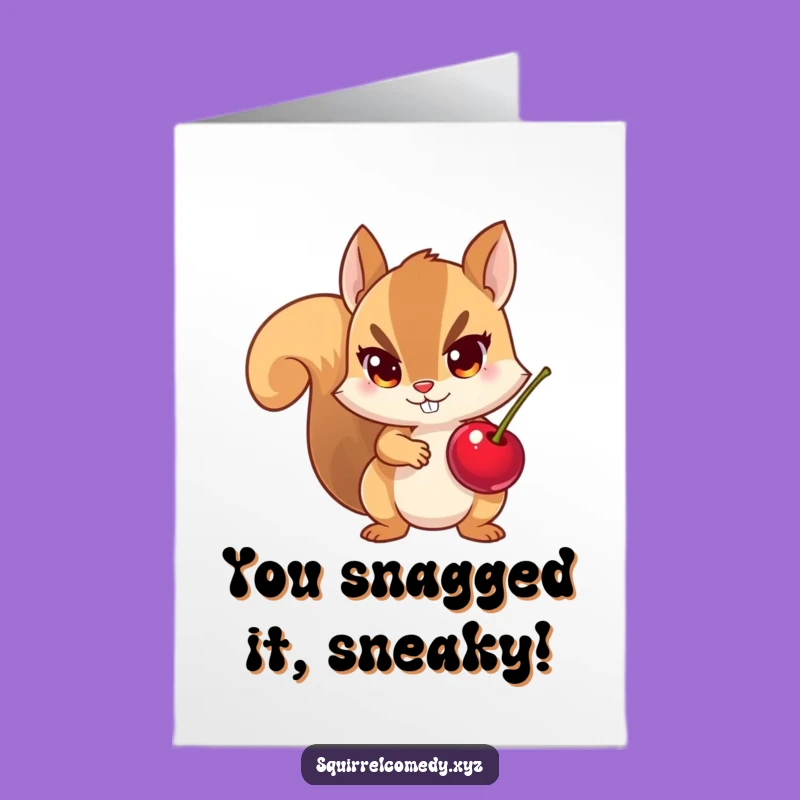 Free Printable Congrats Card: Funny Squirrel's Loot - Downloadable Gift Idea