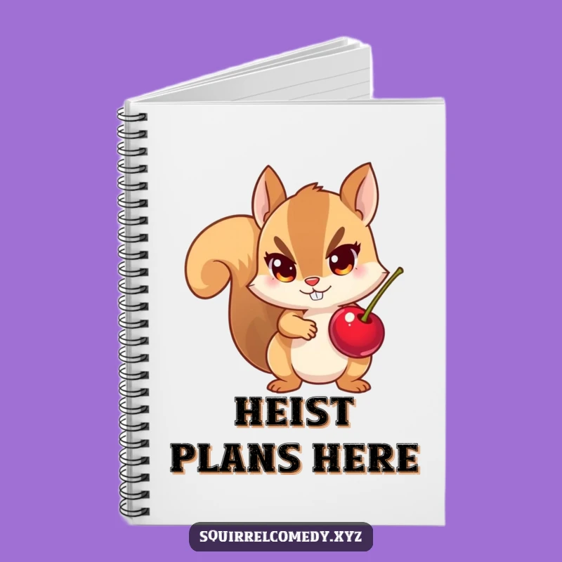 Funny Notebook: Squirrel's Cherry Caper - Jot Down Ideas with Humor